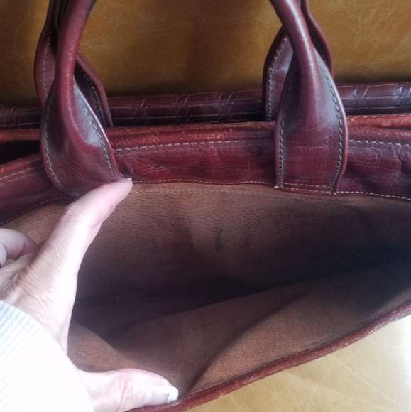 Jack Georges vintage leather messenger briefcase crossbody shoulder laptop bag - Picture 4 of 16